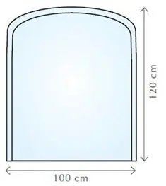 Fireglass 100x120 cm - sklo pod kamna (000-503) Seizoensaanbieding