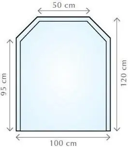 Fireglass 100x120 cm - sklo pod kamna nebo krb (000-527) Gecertificeerd