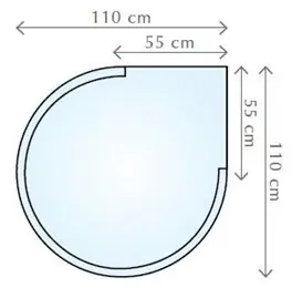 Fireglass 110x110 cm- sklo pod kamna nebo krb (000-480) Bestel Nu