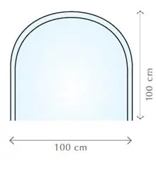 Koop Online Fireglass 100x100 cm - sklo pod kamna nebo krb (000-565)