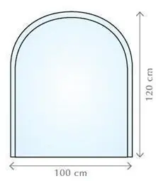 Direct Verzonden Fireglass 100x120 cm - sklo pod kamna nebo krb (000-473)