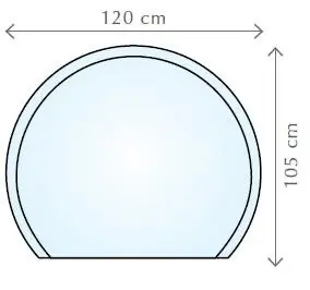 Fireglass 120x105 cm - sklo pod kamna nebo krb (000-497) Seizoensaanbieding