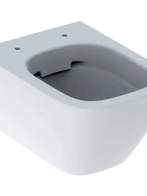 Značkový Závěsné WC s hlubokým splachováním Geberit Smyle Square, zkrácené vyložení 49 cm, Rimfree, bez WC sedátka (500.379.01.1)