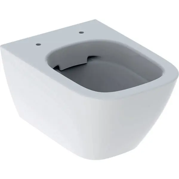 Značkový Závěsné WC s hlubokým splachováním Geberit Smyle Square, zkrácené vyložení 49 cm, Rimfree, bez WC sedátka (500.379.01.1)