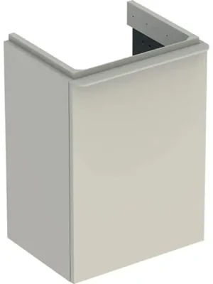 Voordeelprijs Skříňka pod umývátko Geberit Smyle Square 45 cm, 1 dvířka levá, pískově šedá (500.351.JL.1)