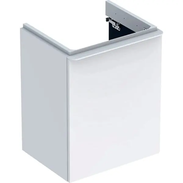 Beperkte Voorraad Skříňka pod umývátko Geberit Smyle Square 50 cm, 1 dvířka levá, bílá (500.364.00.1)