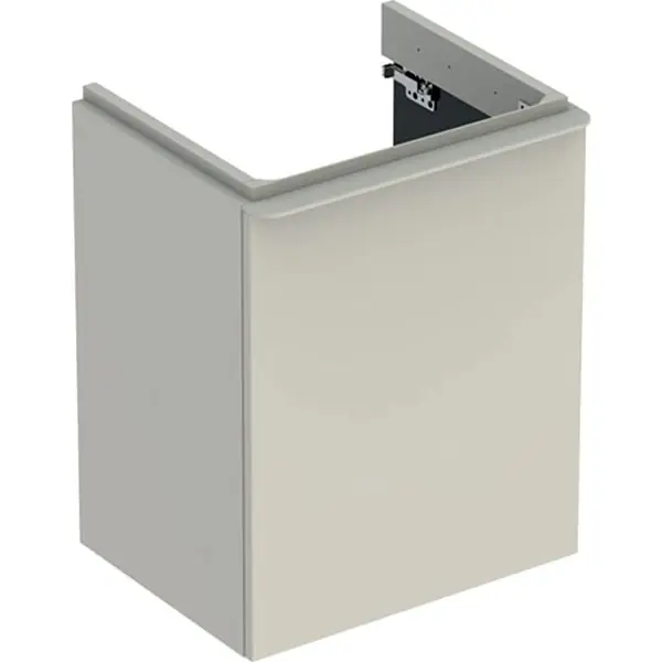 Skříňka pod umývátko Geberit Smyle Square 50 cm, 1 dvířka levá, pískově šedá (500.364.JL.1) Sezónní Sleva