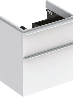 Aanbieding Skříňka pod umyvadlo Geberit Smyle Square 60 cm, 2 zásuvky, bílá (500.352.00.1)