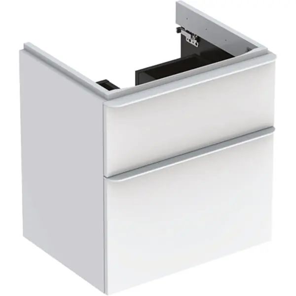 Aanbieding Skříňka pod umyvadlo Geberit Smyle Square 60 cm, 2 zásuvky, bílá (500.352.00.1)