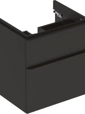 Actieprijs Skříňka pod umyvadlo Geberit Smyle Square 60 cm, 2 zásuvky, šedá (500.352.JK.1)