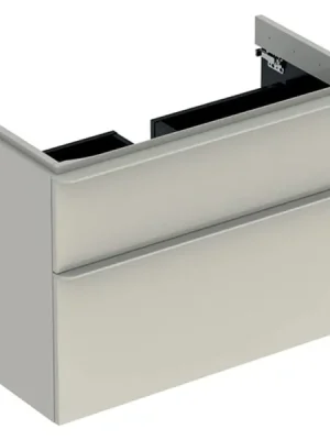 Nakupujte Hned Skříňka pod umyvadlo Geberit Smyle Square 90 cm, 2 zásuvky, pískově šedá (500.354.JL.1)