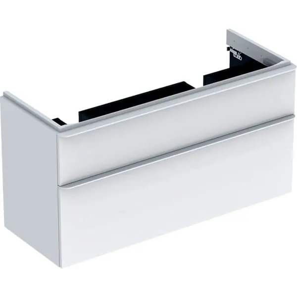 Fabrieksprijs Skříňka pod dvojumyvadlo Geberit Smyle Square 120 cm, 2 zásuvky, bílá (500.356.00.1)
