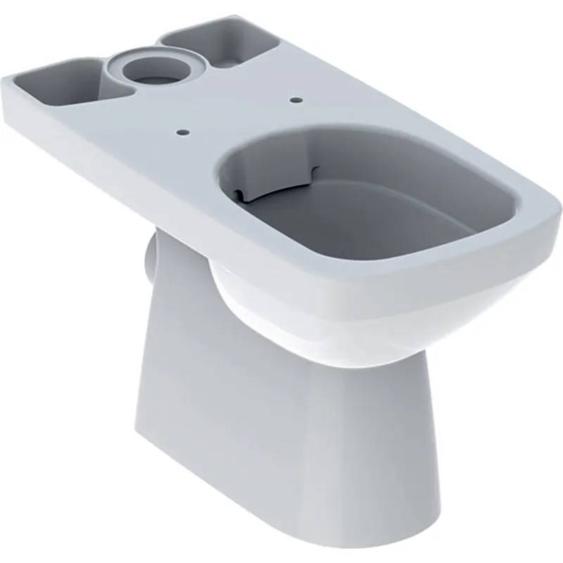 Express Levering Kombi WC Geberit Selnova Square s hlubokým splachováním, vodorovný odpad, Rimfree, bez nádržky a WC sedátka (500.152.01.1)