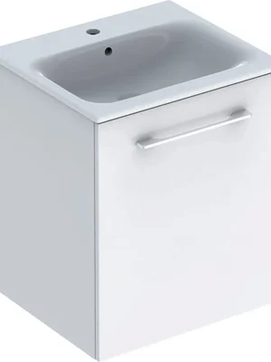 Beste Prijs Nábytkový set umyvadla Geberit Selnova Square a skříňkou 55 cm, dvířka, bílá (501.248.00.1)
