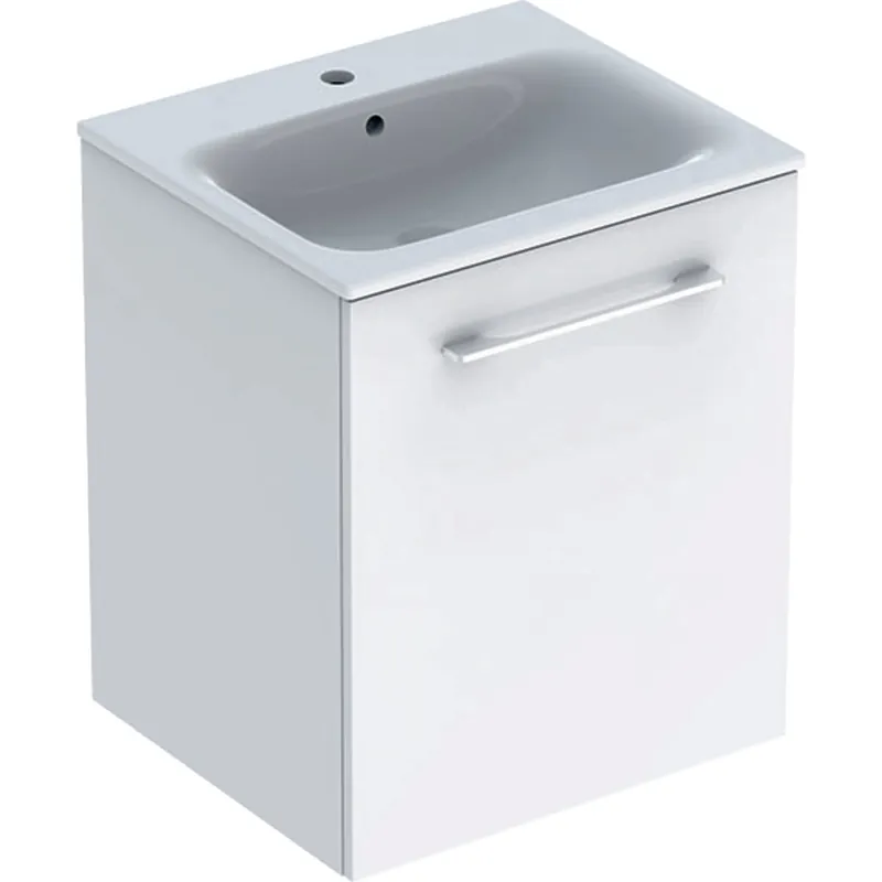 Beste Prijs Nábytkový set umyvadla Geberit Selnova Square a skříňkou 55 cm, dvířka, bílá (501.248.00.1)