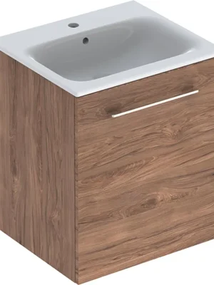 Alleen Vandaag Nábytkový set umyvadla Geberit Selnova Square a skříňkou 55 cm, dvířka, ořech (501.250.00.1)