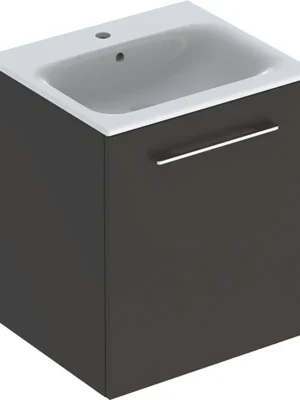 Nábytkový set umyvadla Geberit Selnova Square a skříňkou 55 cm, dvířka, šedá (501.249.00.1) Přímo Od Výrobce