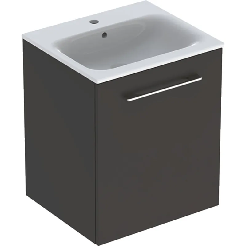 Nábytkový set umyvadla Geberit Selnova Square a skříňkou 55 cm, dvířka, šedá (501.249.00.1) Přímo Od Výrobce