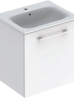 Nábytkový set umyvadla Geberit Selnova Square a skříňkou 60 cm, dvířka, bílá (501.252.00.1) Akční Cena