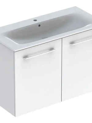 Kup Teď Nábytkový set umyvadla Geberit Selnova Square a skříňkou 100 cm, 2 dvířka, bílá (501.260.00.1)