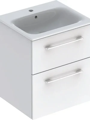 Dagaanbieding Nábytkový set umyvadla Geberit Selnova Square a skříňkou 55 cm, 2 zásuvky, bílá (501.232.00.1)