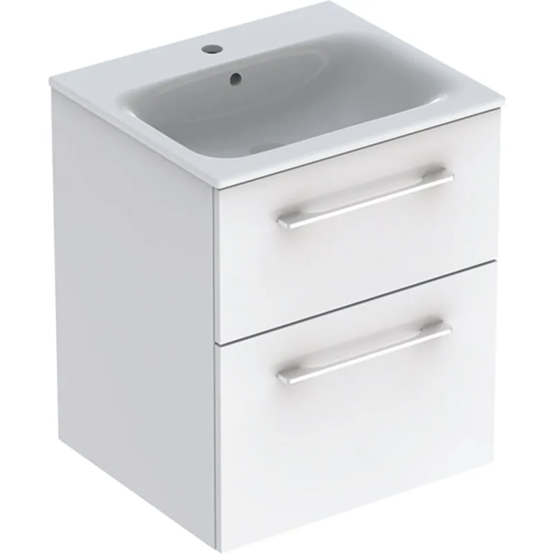 Dagaanbieding Nábytkový set umyvadla Geberit Selnova Square a skříňkou 55 cm, 2 zásuvky, bílá (501.232.00.1)