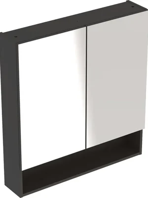Zrcadlová skříňka Geberit Selnova Square 80x85, 2 dvířka, šedá (501.269.00.1) Actieprijs