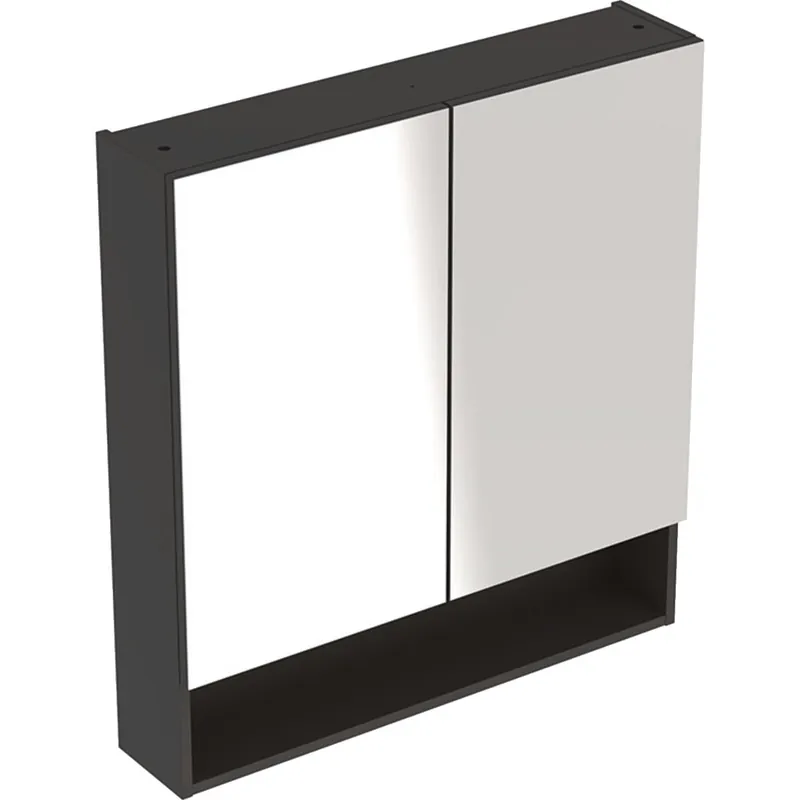 Zrcadlová skříňka Geberit Selnova Square 80x85, 2 dvířka, šedá (501.269.00.1) Actieprijs