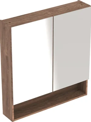 Zrcadlová skříňka Geberit Selnova Square 80x85, 2 dvířka, ořech (501.270.00.1) Lage Kosten