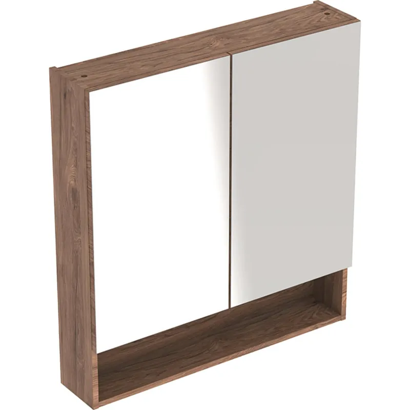 Zrcadlová skříňka Geberit Selnova Square 80x85, 2 dvířka, ořech (501.270.00.1) Lage Kosten