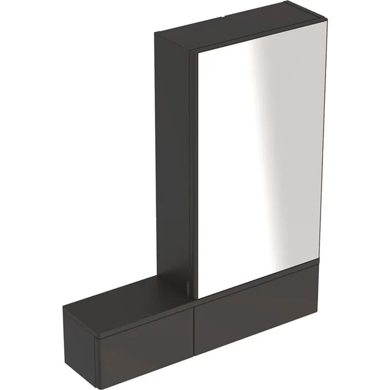 Zrcadlová skříňka Geberit Selnova Square 71x85, 1 dvířka, šedá (501.390.JK.1) Shop Nu