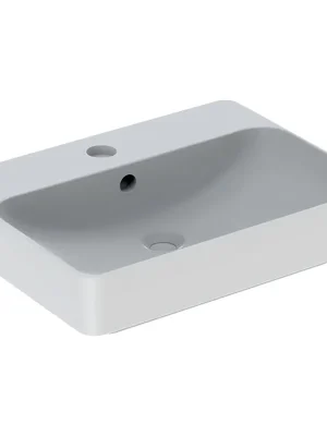 Umyvadlo na desku Geberit VariForm, pravoúhlé 60x45, s plochou s otvorem pro armaturu (500.780.01.2) Finale Uitverkoop