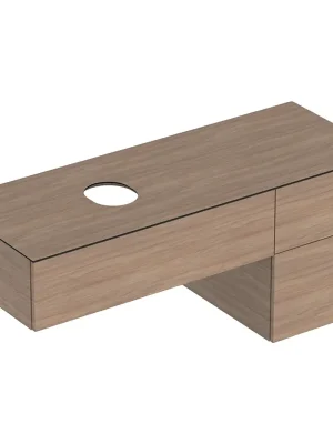 Uitverkoop Skříňka pro umyvadlo na desku Geberit VariForm 135 cm, 3 zásuvky, dub (501.193.00.1)