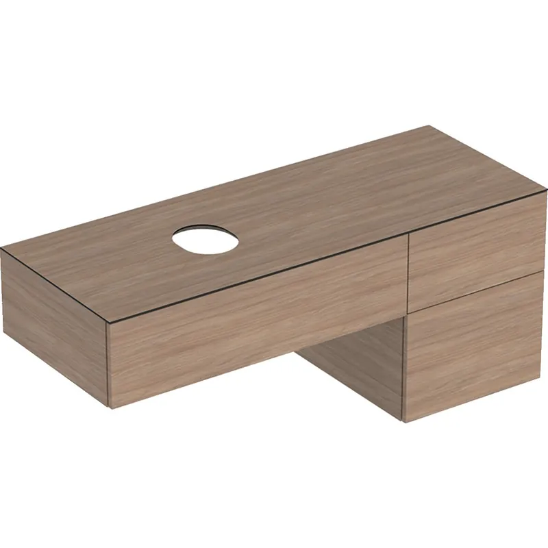 Výprodej Skříňka pro umyvadlo na desku Geberit VariForm 135 cm, 3 zásuvky, dub (501.193.00.1)