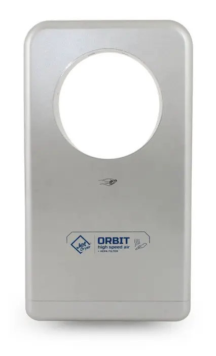 Hete Deal Jet Dryer Orbit - tryskový osoušeč rukou stříbrný ABS plast (Jet Dryer Orbit stříbrný)