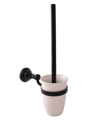 Certifikovaný WC štětka, miska keramika Morava, černá matná (MKA0500CMAT)