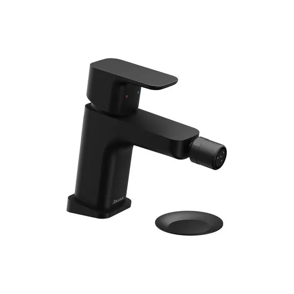 TD F 055.20BL bidetová stojánková baterie 145 mm s výpustí ClickClack, černá (X070155) Speciale Aanbieding