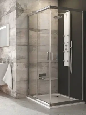BLRV2 90 kout rohový posuvný, rám lesk/sklo transparent, 90x90 (1LV70C00Z1) Kup Teď