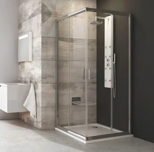 BLRV2 90 kout rohový posuvný, rám lesk/sklo transparent, 90x90 (1LV70C00Z1) Kup Teď