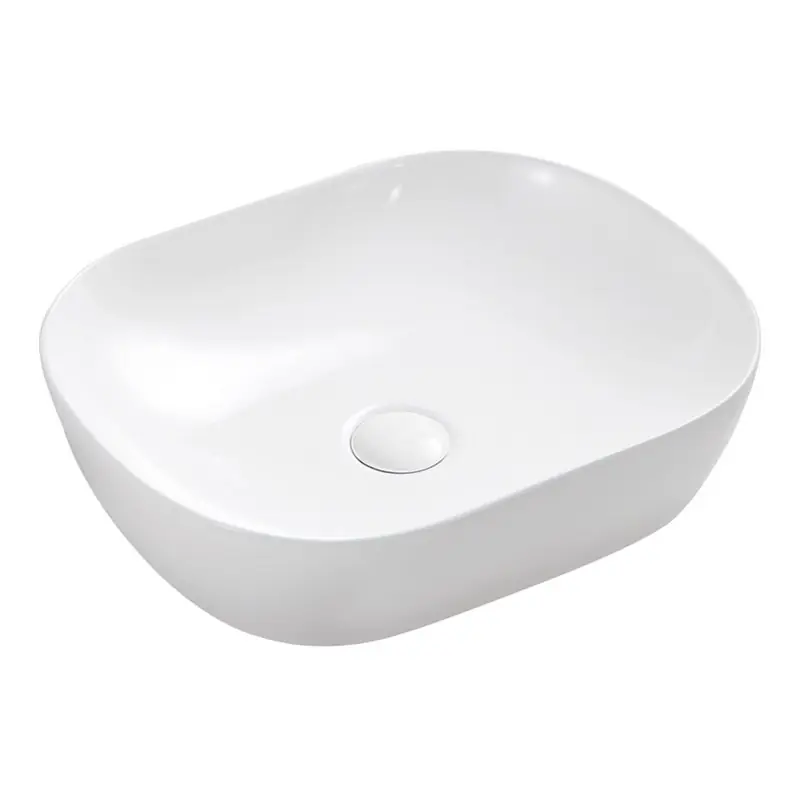 Umyvadlo na desku bez přepadu, 46,5x37,5x11,5 cm, kulaté, keramické (UC473812O) Express Levering