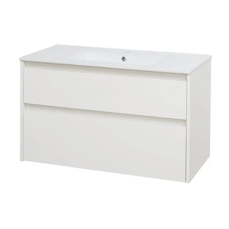 Aanbieding Opto, koupelnová skříňka s keramickým umyvadlem 101 cm, bílá (CN912)