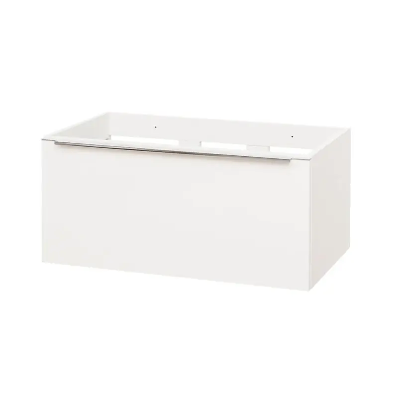 Hoge Kwaliteit Mailo, koupelnová skříňka 81 cm, bílá, úchytka chrom (CN516S)