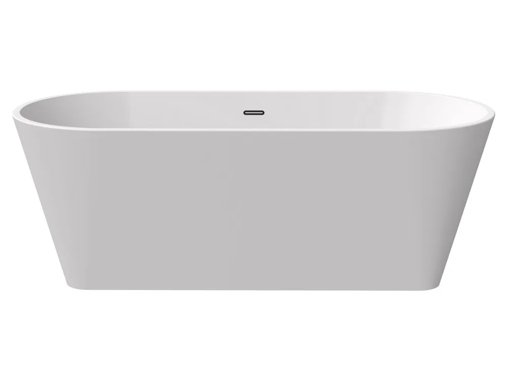 Vana Solo 178x80, volně stojící, bílá, krytka přepadu a odtoku černá (XC00100036) Laatste Kans