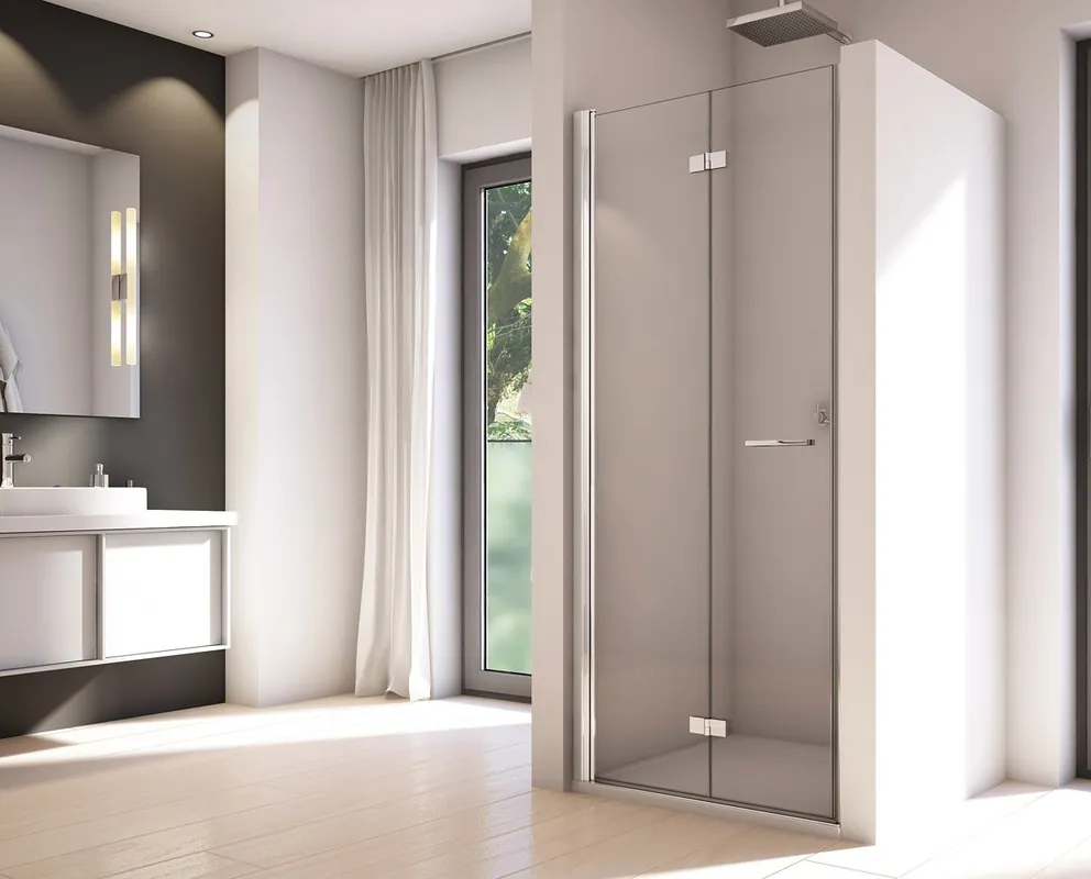 Aanbieding SOLF1 - dvoudílné skládací dveře levé 80 cm, profil aluchrom (SOLF1G08050)