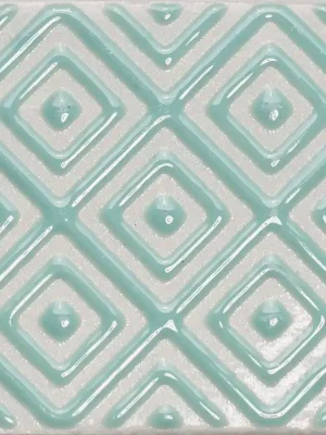 Laatste Versie Clay Pattern Aqua - obkládačka inzerto 10x10 (00G1D50)