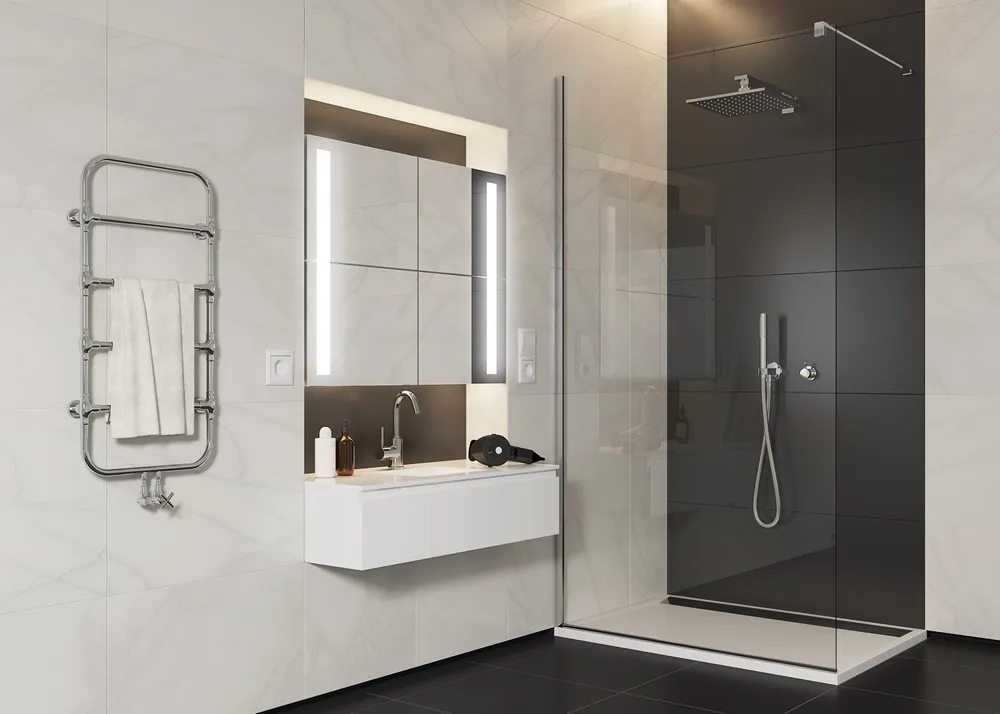 Hete Deal STR4PX - ATYP pevná stěna samostatná s vyrovnávacím profilem 80-120 cm, výška 225 mm (STR4PXSM15007)