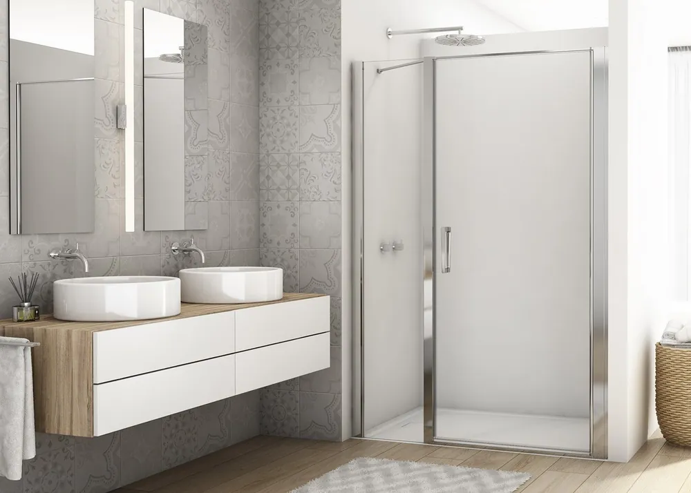 Actieprijs D22T31 - ATYP jednokřídlé dveře s pantem u zdi a s pevnou stěnou v rovině 90-160 cm (D22T31SM150)