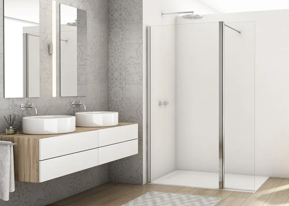 D22WI3 - pevná stěna 130 cm s krátkou otočnou stěnou ve 180° (D22WI313050) Betrouwbaar