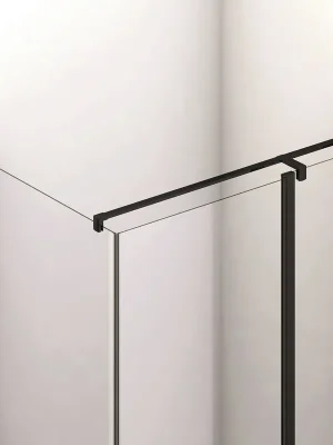 Vodorovná vzpěra zeď-sklo+T-kus 160 cm, černá matná, pro Solino (SMGTS.06.1600) Beperkt Aanbod