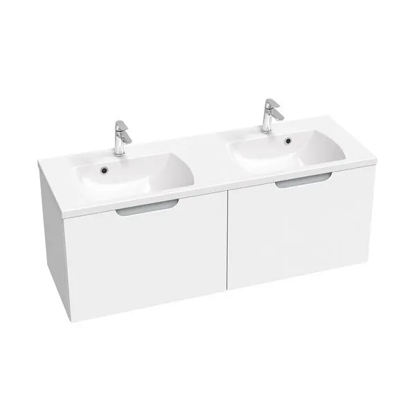 Hoge Kwaliteit SD Classic II 130 skříňka pod dvojumyvadlo bílá/šedá (X000001483)